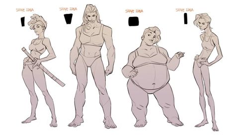 TB Choi on Twitter: "Demo at my Advance Class. *Character design… " Diverse Body Types Drawing, Slim Character Design, Stylized Body Drawing, Stoic Character Design, Side View Full Body Reference, Strong Woman Reference, Character Design Body Types, Slouched Pose Reference, Arrogant Pose