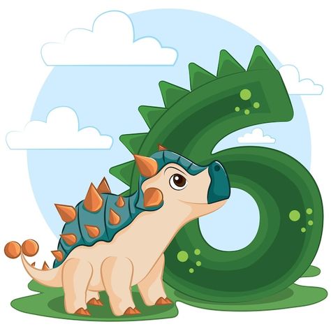 Cute dinosaur birthday party with number... | Premium Vector #Freepik #vector #dinosaur #animal-doodle #cartoon-art #wolf-cartoon Cute Dinosaur Birthday, Number Six, Dinosaur Theme Party, Dinosaur Theme, Dinosaur Birthday Party, Number 6, Cute Dinosaur, Dinosaur Birthday, Backdrops For Parties