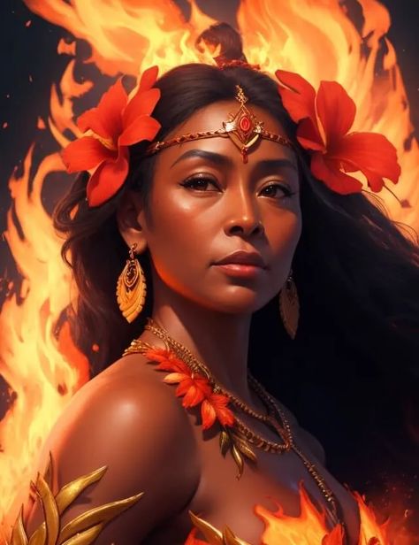 The Unique Mythology of Pele: Hawaiian Goddess of Fire Pele Hawaiian Goddess, Goddess Pele, Hawaiian Mythology, Hawaiian Goddess, Goddess Of Fire, Spiritual Figures, Fire Goddess, Hawaiian Culture, Doll Repaint