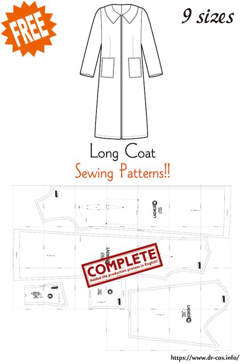 Long Coat Pattern, Trench Coat Pattern, Sewing Men, Mens Sewing Patterns, Coat Sewing, Sewing Patterns Free Women, Retro Sewing Patterns, Coat Pattern Sewing, Childrens Sewing Patterns