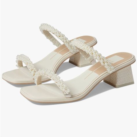 Delicate and feminine, yet ultra-wearable. RIVER's low, sculptural heel makes it easier than ever to look glam for your next event—or anytime. Bride Sandals, Event Shoes, Pearl Wedding Shoes, Pearl Bride, River Pearls, Pearl Shoes, Pearl Sandals, 2025 Wedding, Target Shoes