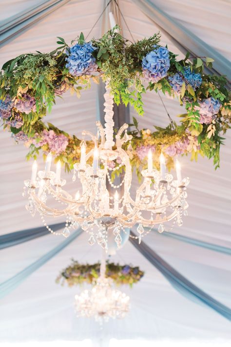 Diy Hydrangea, Fairytale Wedding Theme, Colin Cowie Wedding, Flower Chandelier, Floral Chandelier, Kiawah Island, Destination Wedding Planning, Wedding Outdoor, Beach Chic