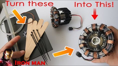 Diy Iron Man Arc Reactor, Diy Arc Reactor, Diy Marvel Props, Iron Man Craft, Cool Diy Projects For Men, Marvel Diy Crafts, Iron Man Costume Diy, Marvel Crafts, Avengers Crafts