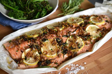 Salmon with herbed butter and crispy shallots | Recipe | Weber BBQ Australia Webber Bbq, Weber Q Recipes, Weber Recipes, Shallots Recipe, Recipe For Salmon, Herbed Butter, Shallot Recipes, Recipes Seafood, Crispy Shallots