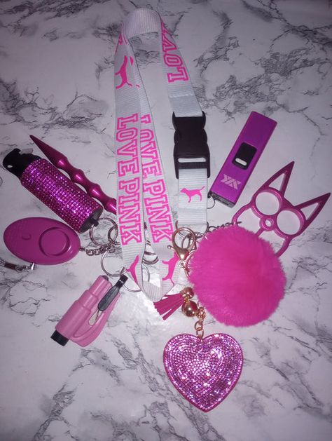 Safety Keychain Self Defense Pink, Women Protection Keychain, Protective Keychain For Women, Safety Defense Keychain, Self Defence Keychains, Tasers For Women, Protection Keychain, Self Protection Keychain, Safety Keychain Set