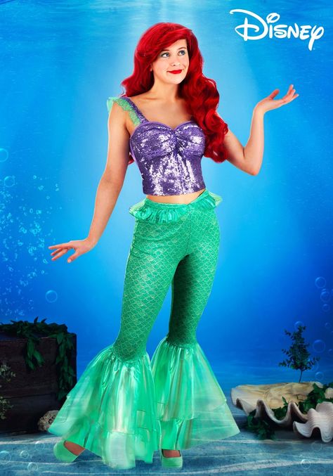 Adult Disney Fancy Dress, Disney Ariel Costume, Ariel Blue Dress, Ariel Halloween Costume, Blue Dress Costume, Rapunzel Outfit, Ariel Costume, Ariel Costumes, Disney Costume