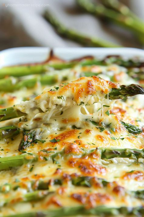 Indulge in the luxurious blend of tender asparagus and creamy cheese with our Cheesy Baked Asparagus. A dish that transforms simple ingredients into an unforgettable gourmet experience. Monterey Spaghetti, Cheesy Baked Asparagus, Asparagus With Cheese, Meatloaf Bites, Meatloaf Meatballs, Quesabirria Tacos, Cheesesteak Pasta, Butter Lobster, Parmesan Rice