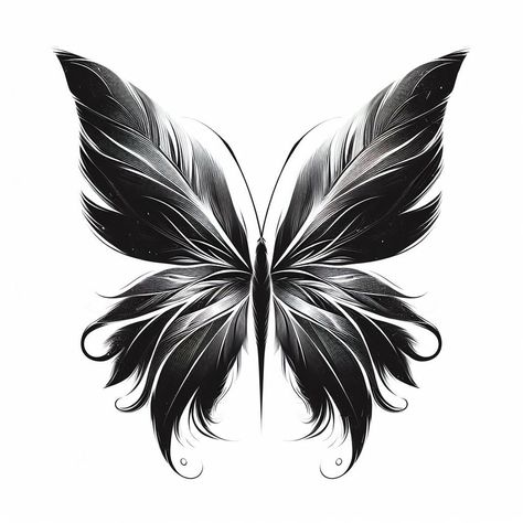 Butterfly Wing Tattoo, Wing Tattoos On Back, Logo Butterfly, Black Butterfly Tattoo, Butterfly Image, Butterfly Art Drawing, Butterfly Sketch, Wing Tattoo Designs, Bone Tattoos