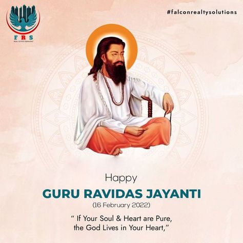 #falconrealtysolutions #falconrealty #frs #gururavidassjayanti2022 #happygururavidasjayanti #gururavidassji 
 #ravidasjayanti  #ravidasjayanti2022 #gururavidasjayanti #gururavidasmaharaj #Jayanti #saint #guru #mohali Guru Ravidas Jayanti, Ravidas Jayanti, Portrait Background, Hindu Deities, Pure Products