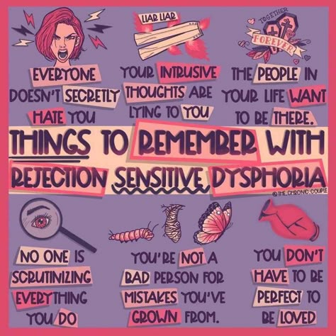 Rejection Sensitive Dysphoria, Mental And Emotional Health, Self Care Activities, Things To Remember, Coping Skills, Mental Wellness, Self Improvement Tips, Health Awareness, Mental Health Awareness