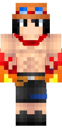 Skin one piece One Piece Minecraft, Minecraft One Piece, Ace Portgas D, Portgas D Ace, Skin Minecraft, Nova Skin, Nova Skin Gallery, Horse Armor, Blue Dye