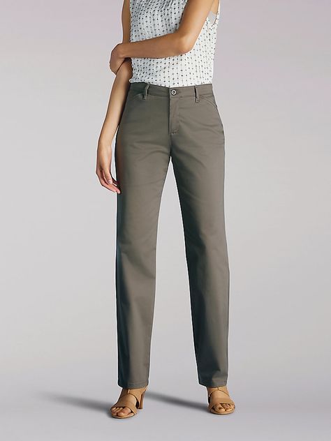 Women's Straight Leg Pants, New Business Casual Women, Comfortable Professional Outfits Women, Casual Fall Pants, Womens Pull On Pants, Women’s Khaki Pants, Women’s Work Pants, Straight Leg Pants With Pockets, Women’s Dress Pants