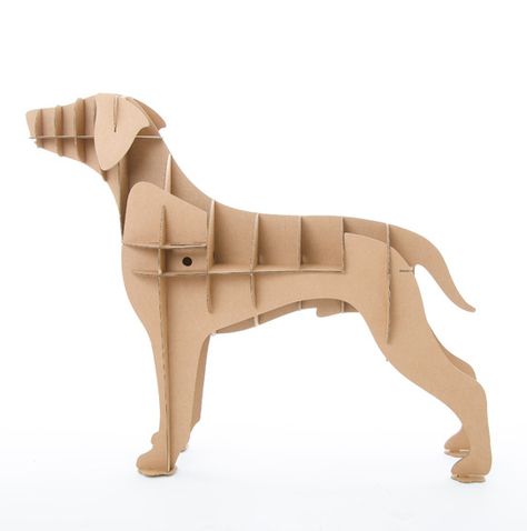 Labrador cardboard dog. Milimetrado Dog Mannequin, Cardboard Animals, Cardboard Crafts Kids, Rustic Wood Projects, Cut Animals, Clothing Displays, Art Deco Sculpture, Craft Display, Rocket Stoves