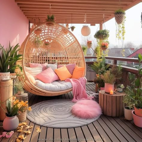 Balkon Decor, Future Apartment Decor, Dream House Rooms, Apartment Balcony Decorating, Cozy Room Decor, Apartment Decor Inspiration, Dream Room Inspiration, Hammock Chair, Room Makeover Bedroom