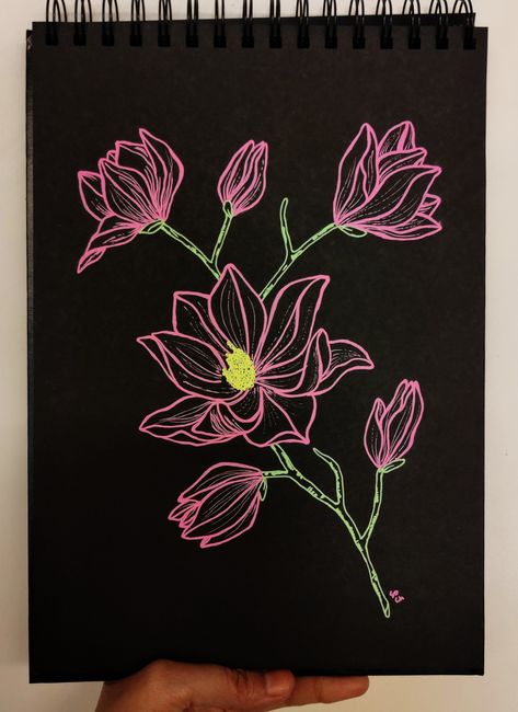 Available on my Etsy Store Crafts With Black Paper, Things To Draw On Black Paper, Scratch Book Art, Posca Art Doodle, Art On Black Paper, Black Paper Art, Easy Butterfly Drawing, Scratch Paper Art, Black Crayon