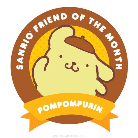 Can you guess who the Sanrio 'Friend of the Month' is for April? Here's a little hint!  #Pompompurin Sanrio Friend Of The Month, Hello Sticker, Sanrio Danshi, Full Hd 4k, Hello Kitty Characters, Sanrio Wallpaper, Hello Kitty Iphone Wallpaper, Hello Kitty Collection, Wallpaper Cave