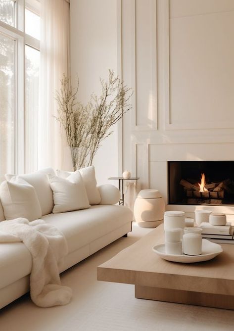 Top 10 Living Room Trends for 2024 - Nikki's Plate Minimal Luxe Interiors, Pastel Colors Living Room, Minimal Living Room, Apartment Decoration, Beige Living Rooms, Living Room Trends, Neutral Living Room, White Living Room, Living Room Colors