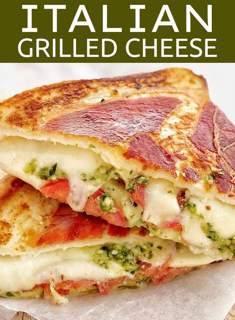 Fancy Grilled Cheese Recipes, Sandwich With Pesto, Best Grilled Cheese Sandwich, Cheese With Tomato, Gourmet Grill, Gourmet Grilled Cheese Sandwich, Grilled Cheese With Tomato, The Best Grilled Cheese, Resep Sandwich