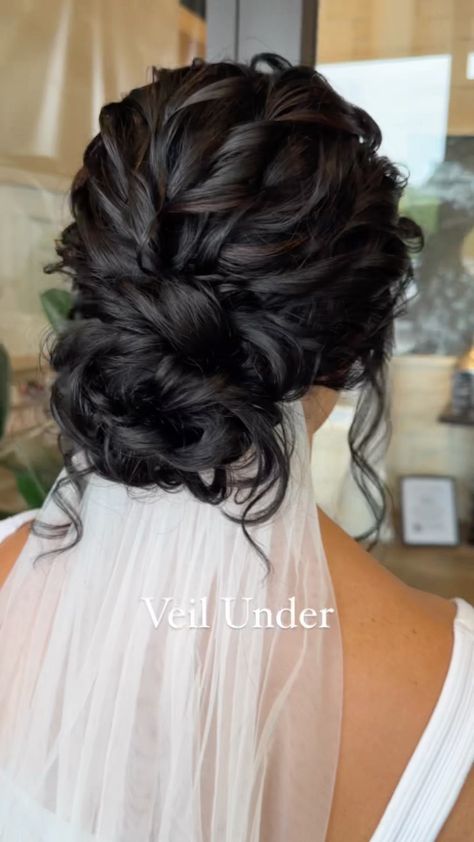 Boston Bridal Hairstylist | Nicole Greco | Veil? No Veil? Under? Over? Which would you choose? If you’re unsure we can try all the options at your trial appointment. #nmgbridallowbun | Instagram Under Hair Veil, Black Hair Bridal Updo, Wedding Hair With Veil Underneath, Wedding Veil Under Bun, Bridal Hair With Long Veil, Updo With Cathedral Veil, Bridal Hair Up With Veil, Bridal Hair With Cathedral Veil, Wedding Hair With Cathedral Veil