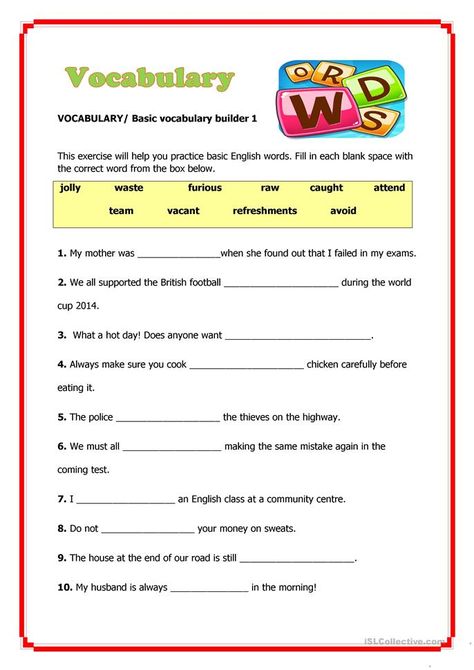 German Worksheets, Advance English, Vocabulary Builder, Work Sheet, Spelling Lists, English File, English Worksheets For Kids, Vocabulary Worksheets, English Worksheets