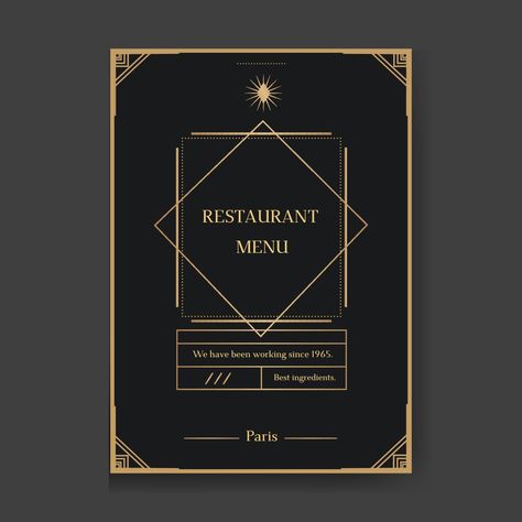 Black restaurant menu design with premium gold frame pattern. Elegant luxury cover template for creative cafe menu, luxury menu, invitation, notepad. Black Restaurant, Elegant Restaurants, Frame Pattern, Restaurant Menu Design, Cafe Menu, Cover Template, Menu Restaurant, Menu Design, Fine Dining