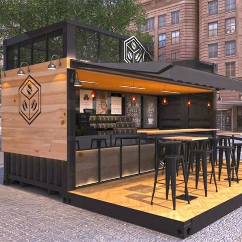 Mobile Container Restaurant Prefabricates Container House Customize Tiny House Outdoor Container Container Coffee Shop, درج السلم, Container Restaurant, Container Cafe, Outdoor Restaurant Design, Eksterior Modern, Food Kiosk, Container Bar, Coffee Shop Interior Design