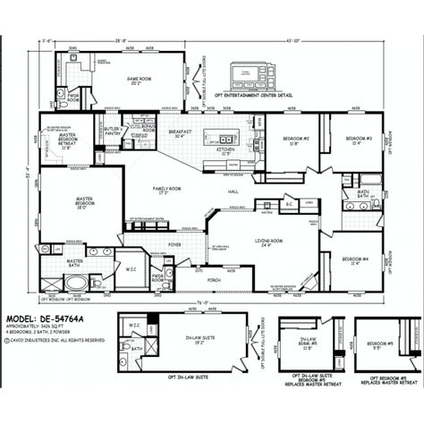 Triple Wide Manufactured Home Floor Plans, Triple Wide Mobile Home Floor Plans, Double Wide Trailer Floor Plans, Can Lights In Kitchen, Manufactured Home Floor Plans, Triple Wide Mobile Homes, Double Wide Trailer, New Manufactured Homes, Manufactured Homes Floor Plans