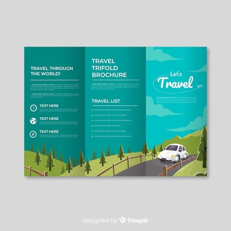 Travel Brochure Design Layout Trifold, Travel Brochure Examples, Tourism Brochure Design, Camping Layout, Camp Brochure, Travel Brochure Design, Letras Cool, Rack Cards Design, Brochure Examples