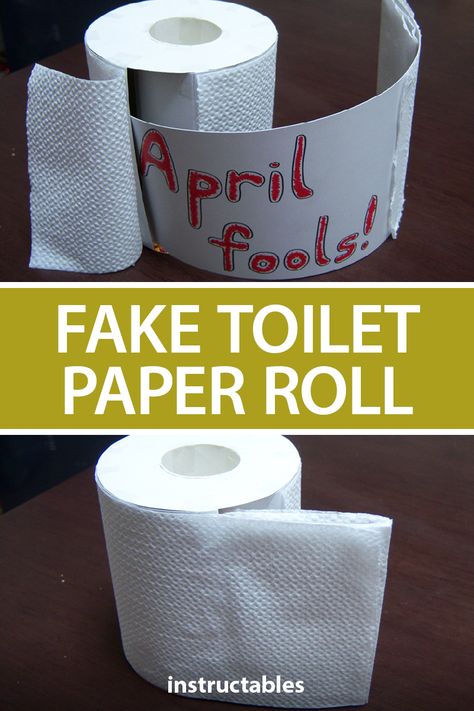 ATTILAtheHUNgry shares a simple way to trick your friends and family on April Fools Day with a fake toilet paper roll. #Instructables #joke #humor #AprilFools #prank Toilet Papering Houses Prank Ideas, Amazing April Fools Pranks, Pranks To Do For April Fools, Teacher April Fools Pranks On Students, Trick Your Friends, Toilet Paper Roll Diy, April Fool's Prank, Toilet Paper Meme, Funny Costume