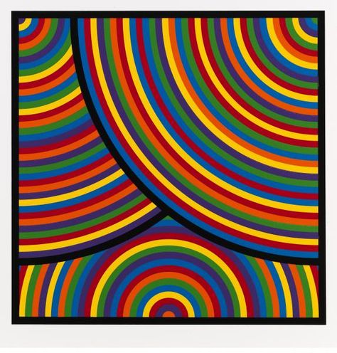 Artist: Sol LeWitt, Artwork: Color Bands, 2000, linocut on paper. Velvet Paper, Sol Lewitt, Conceptual Artist, Optical Art, Wall Drawing, Color Bands, Contemporary Modern Art, Conceptual Art, Quilt Inspiration