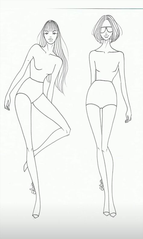 Models Sketch, Body Templates, Illustration Poses, Body Draw, Fashion Illustration Template, Anatomy Illustration, Croquis Fashion, Fashion Illustration Poses, Sketch Template