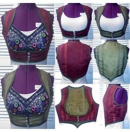 Turkish Style Reversible Vest--cool vest style might work with costume. Underbust Vest Pattern, Ren Faire Vest, Turkish Vest Pattern, Ren Faire Diy, Underbust Vest, Turkish Vest, Elf Kostüm, Ren Faire Costume, Steampunk Goth