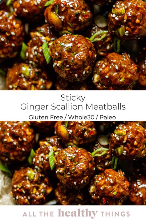 Recipes Whole 30, Gluten Free Meatballs, Whole30 Dinner Recipes, Whole 30 Diet, Ginger Recipes, Paleo Whole 30, Paleo Dinner, Eating Recipes, Whole 30 Recipes