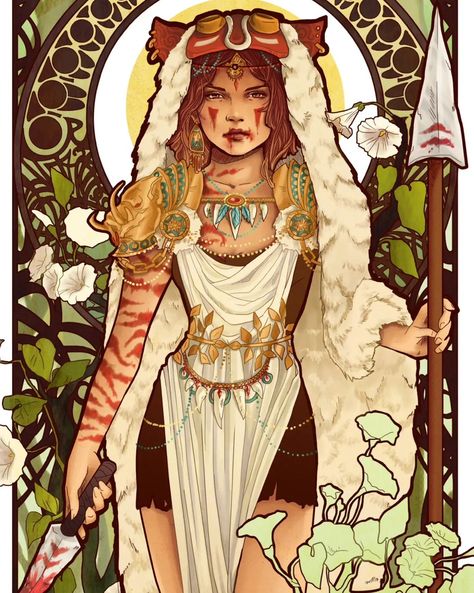 Hannah Alexander Artwork on Instagram: “Swipe across to see my Princess Mononoke inspired sticker for this month's patr3on reward! Plus the full poster! San is one my oldest but…” San Princess Mononoke, Hannah Alexander Artwork, Princess Mononoke Cosplay, Hannah Alexander, Moving Planner, New Home Essentials, New Home Checklist, African Accessories, Princess Mononoke