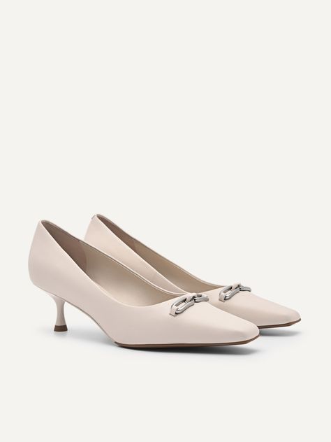 Cream PEDRO Studio Kate Leather Pumps - PEDRO International Leather Pumps, Stiletto Heel, Everyday Look, Chemistry, Stiletto Heels, Special Occasion, Pumps, Cream, Heels