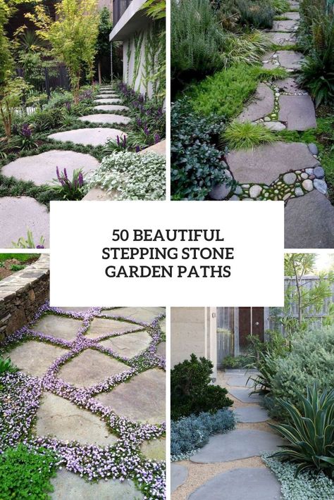 Picture of beautiful stepping stone garden paths Stepping Stones Pathway Side Of House, Stepping Stone Garden, Mums Garden, Front Yard Walkway, Stepping Stone Pathway, Stepping Stone Walkways, Stone Garden Paths, Stepping Stone Paths, Pebble Garden