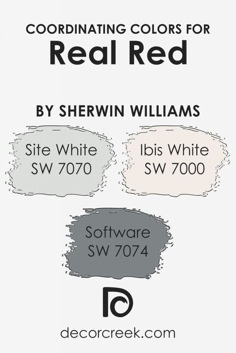 Coordinating Colors of Real Red SW 6868 by Sherwin Williams Sherwin Williams Coordinating Colors, Red Paint Colors, Trim Colors, Red Paint, Coordinating Colors, Sherwin Williams, Paint Color, Cozy Living, Accent Wall