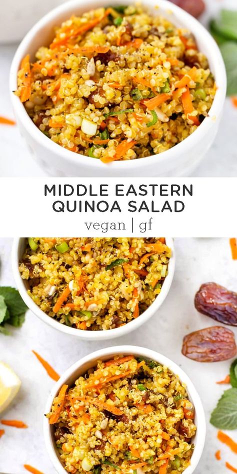 Saffron Quinoa, Asian Quinoa Salad, Quinoa Recipes Healthy, Mediterranean Quinoa Salad, Quinoa Salat, Simply Quinoa, Quinoa Healthy, Quinoa Salad Recipes, Spring Onions