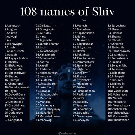 #sanatan #dharma #hinduism #hindu #shiv #mahadev #names 108 Names Of Mahadev, Shiv 108 Name, Lord Shiva Prayers, 11 Rudra Name Of Shiva, Aesthetic Hindu Names, Shri Shivay Namastubhyam, Mahadev Aesthetic Pictures, Sanatan Dharma Aesthetic Wallpaper, Shiv Wallpaper Aesthetic