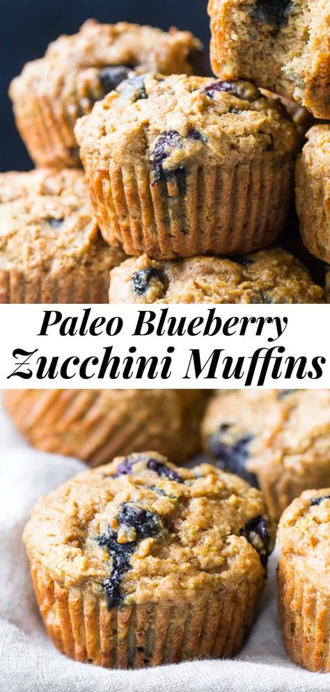 Blueberry Zucchini Muffins Healthy, Coconut Flour Zucchini Muffins, Gluten Free Zucchini Blueberry Muffins, Grain Free Blueberry Muffins, Paleo Blueberry Recipes, Paleo Zucchini Muffins, Grain Free Muffins, Paleo Zucchini Recipes, Blueberry Zucchini Muffins