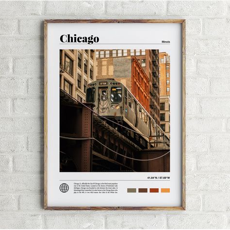 Wall Art Chicago, Chicago Decor, Guy Dorm, Chicago Art Print, Interior Deisgn, Chicago Wall Art, Chicago Poster, Office Gallery Wall, Chicago Print