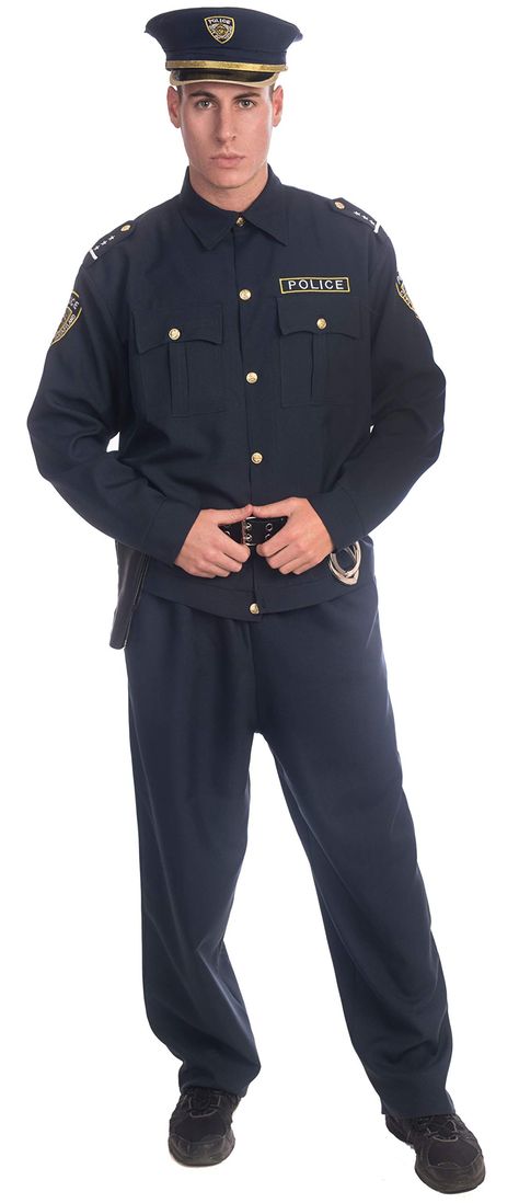 PRICES MAY VARY. 100% Polyester Button closure Machine Wash HOURS OF WHOLESOME FUN: A shirt, pants, hat, belt, gun holster and handcuffs is included in the police costume so you can look like a real policeman whenever you wear it. The police set is a great gift for anyone you want to delight. Enjoy hours of fun in this realistic and detailed costume! LOOK LIKE A REAL COP: Police Costume Set is designed with realistic looking embroidered patches, buttons, and shirt pockets made with the finest qu Police Officer Costume, America Dress, The Mask Costume, Police Costume, Police Uniform, Khaki Tops, Police Uniforms, Police Patches, Uniform Shirts