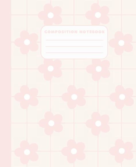 Composition Notebook Aesthetic: … curated on LTK Cute Notebook Covers Free Printable, Pink Aesthetic Notebook, Composition Notebook Aesthetic, Notebooks Design, Cute Notebooks For School, Pink Flowers Pattern, Back To School List, Studying Stationary, Notebook Aesthetic