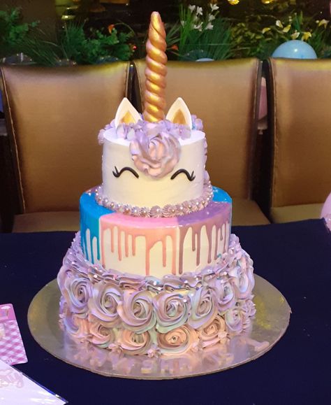 Three Tier Cake, Kitten Birthday, Tier Cake, Three Tier, Unicorn Cake, Kids Cake, Party Cakes, 1st Birthday, Birthday Cake