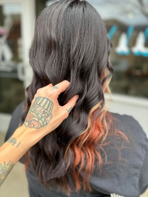 Calico Hair! 🖤🧡🤍 I’m here for it! 🫶🏽 Calico Hair Color Hairstyles, Calico Hair Color, Calico Hair, Western Hair, Beauty Inspo, Hair Crush, Hair Highlights, Makeup Nails, Hair Inspo