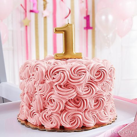 Rosette First Birthday Smash Cake Idea Isnt She Onederful Cake, Onederful Cake, First Birthday Smash Cake, Birthday Smash Cake, 1st Birthday Party For Girls, Twins 1st Birthdays, Birthday Party Decorations Diy, First Birthday Themes, Birthday Themes