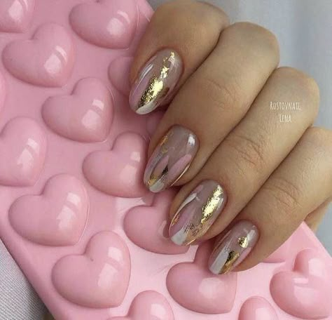 Foil Nail Designs, Nailart Tutorial, Nails Chrome, Nails 2018, Gold Nail Designs, Nails Gold, Nagel Tips, Stylish Nails Designs, Gold Nail