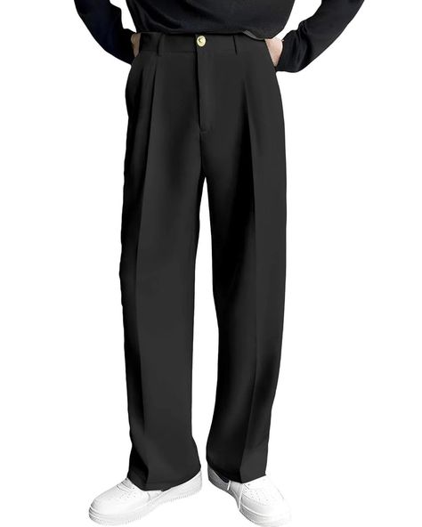 Price: (as of - Details) FTX presents this lycra blend stretchable fabric Korean style Formal trouser pants for men. Feel comfortable with this Baggy Fit trousers in any ocassion. You can wear this trouser pant for Formal and casual use.It has 2 side pocket. Product Dimensions ‏ : ‎ 30 x 10 x 3 cm; 300 g Date First Available ‏ : ‎ 21 September 2023…... https://rakeu.in/product/ftx-mens-loose-pants/ Popcorn Shirt, Mens Casual Shirt, Korean Pants, Best Man's Outfit, Stylish Shirts Men, Formal Trousers, Formal Shirt, Mens Outfit Inspiration, Black Formal