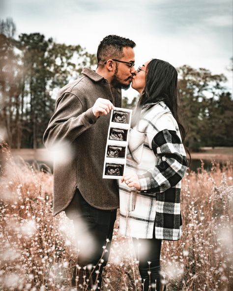 Cute Ultrasound Picture Ideas, Ultrasound Pictures Photoshoot, Fall Ultrasound Pictures, Maternity Pictures Ultrasound, Ultrasound Announcement Ideas, Maternity Photoshoot With Ultrasound, Maternity Photo With Ultrasound, Ultrasound Pictures Announcement, Maternity Pictures With Ultrasound Pic