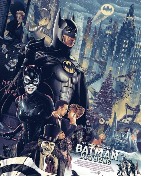 Batman Movie Posters, Batman Returns 1992, Keaton Batman, Doug Jones, Batman Pictures, Batman Poster, Batman Returns, Batman Artwork, Batman Wallpaper